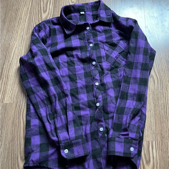 Tops - Purple flannel